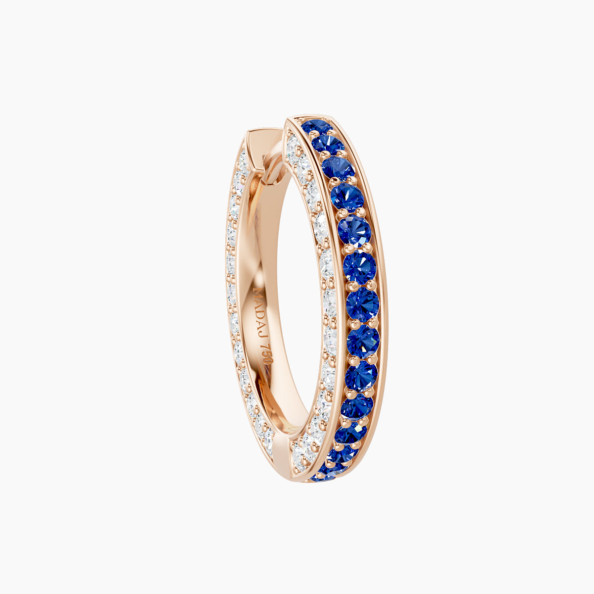 Damia | 18k Rose Gold 9.5 mm Sapphire & Diamond Hoop Piercing