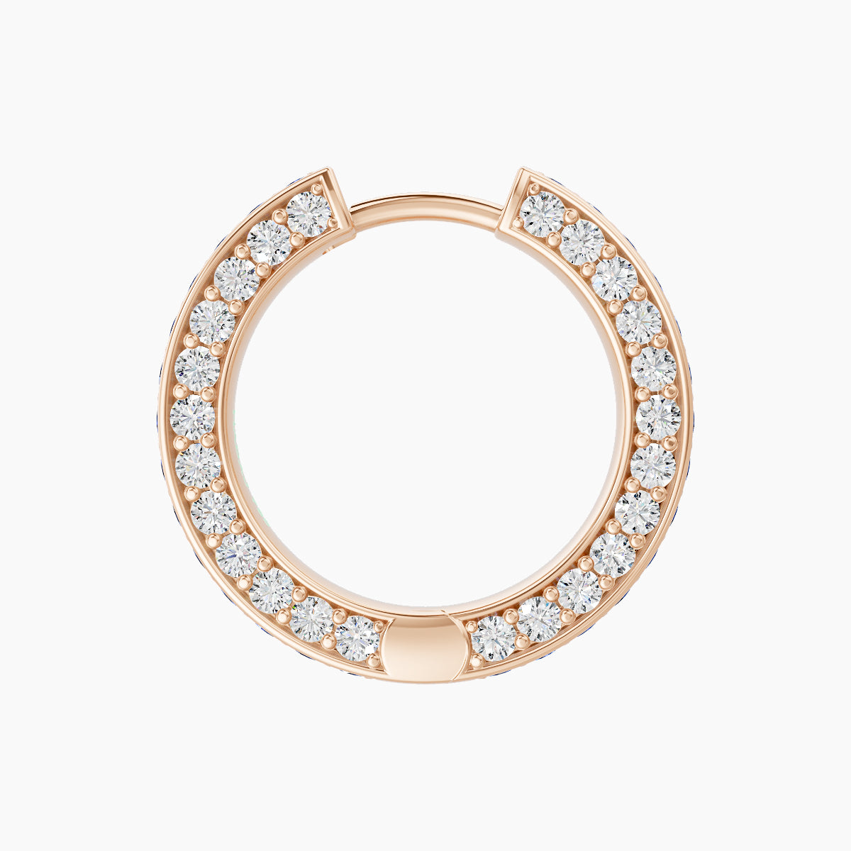 Damia | 18k Rose Gold 9.5 mm Sapphire & Diamond Hoop Piercing