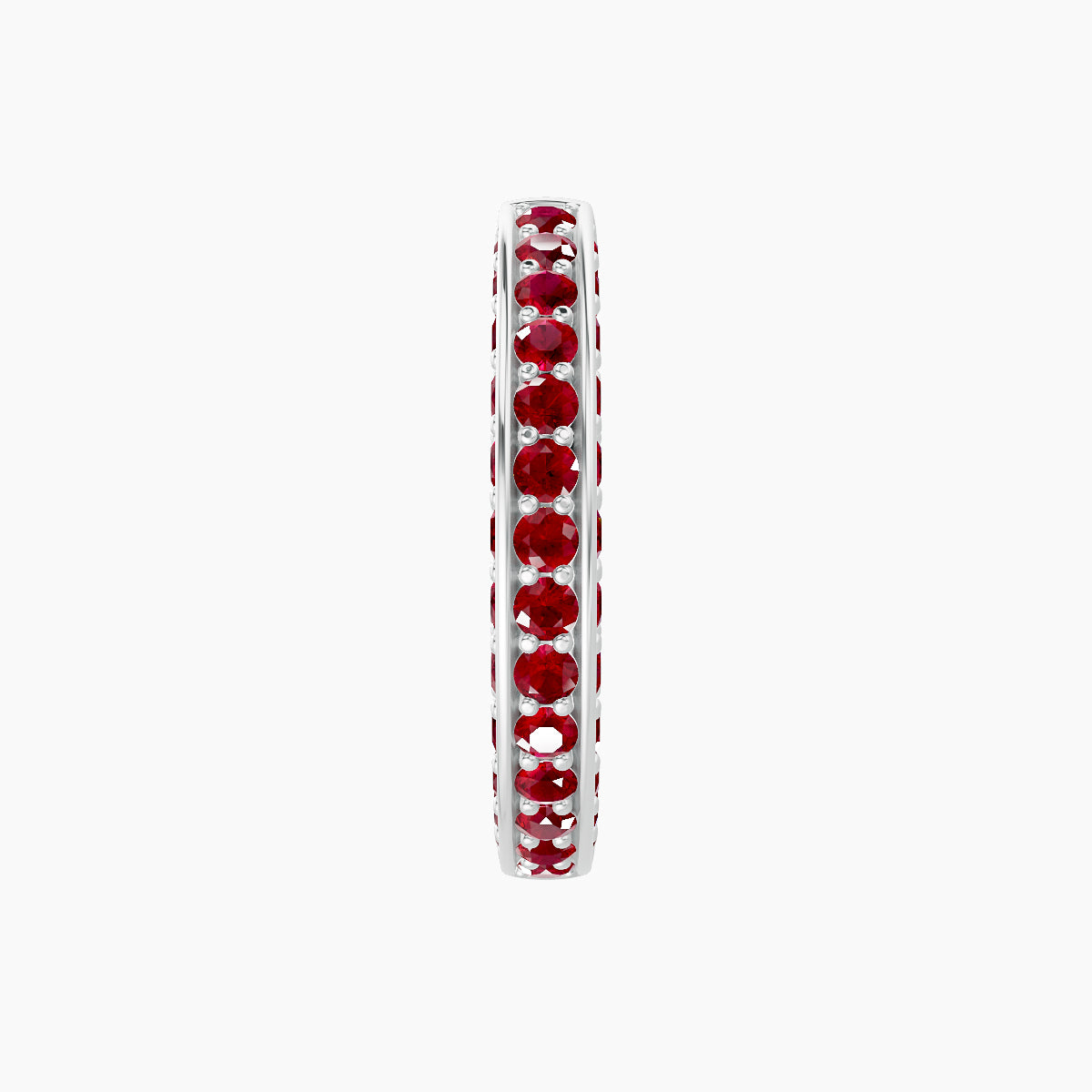Damia | 18k White Gold 9.5 mm Ruby Hoop Piercing