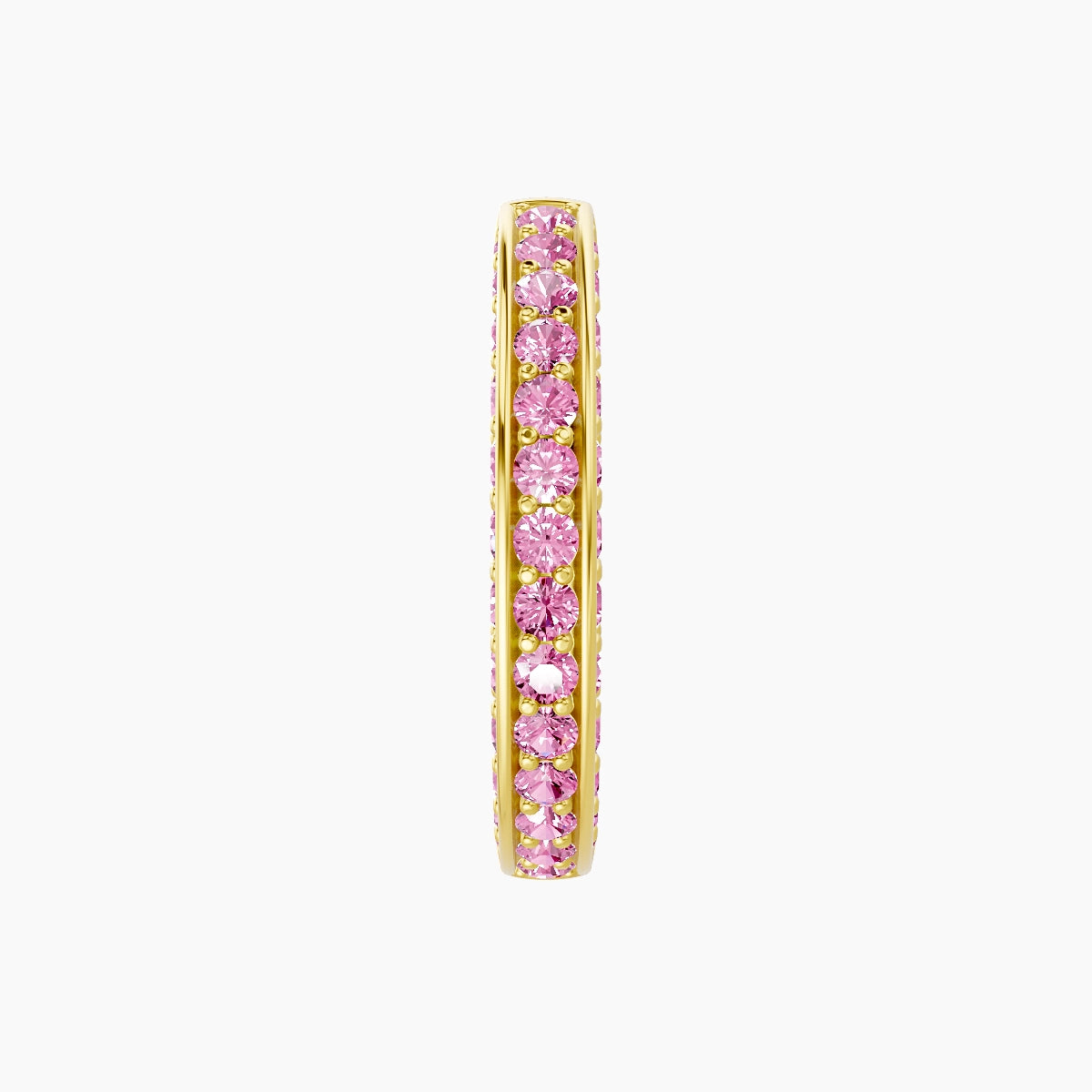 Damia | 18k Yellow Gold 9.5 mm Pink Sapphire Hoop Piercing