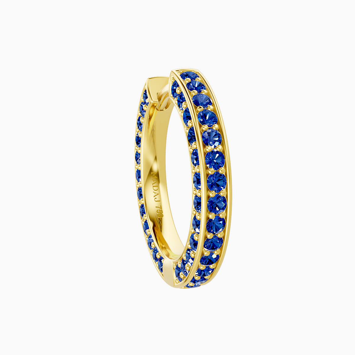 Damia | 18k Yellow Gold 9.5 mm Sapphire Hoop Piercing