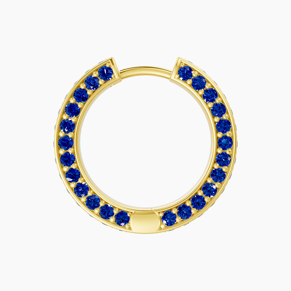 Damia | 18k Yellow Gold 9.5 mm Sapphire Hoop Piercing