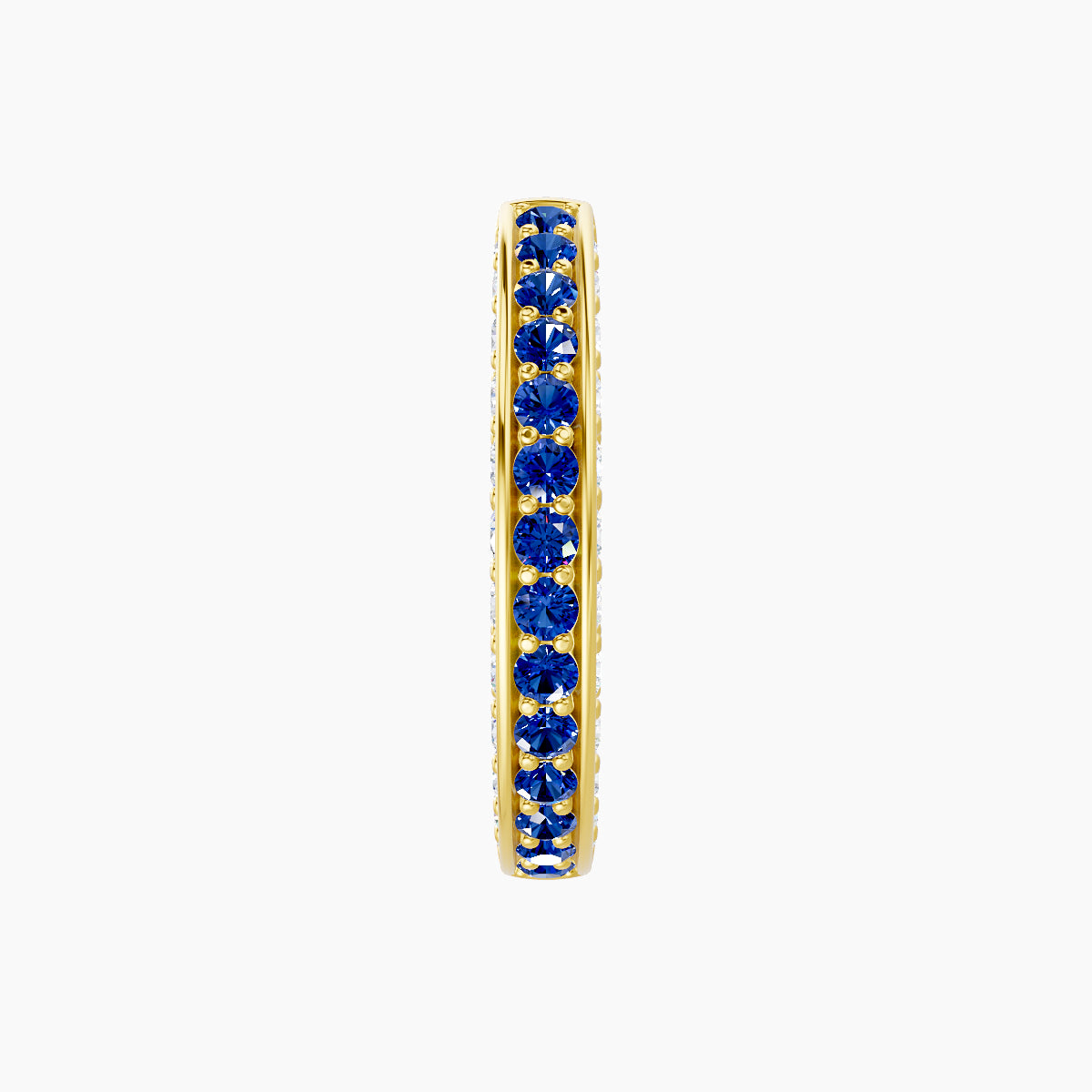 Damia | 18k Yellow Gold 9.5 mm Sapphire & Diamond Hoop Piercing