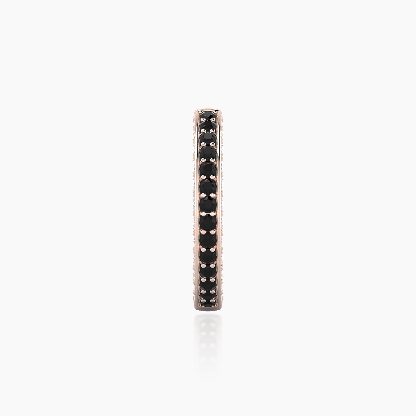 Damia | 18k Rose Gold 9.5 mm Black Diamond & Diamond Hoop Piercing