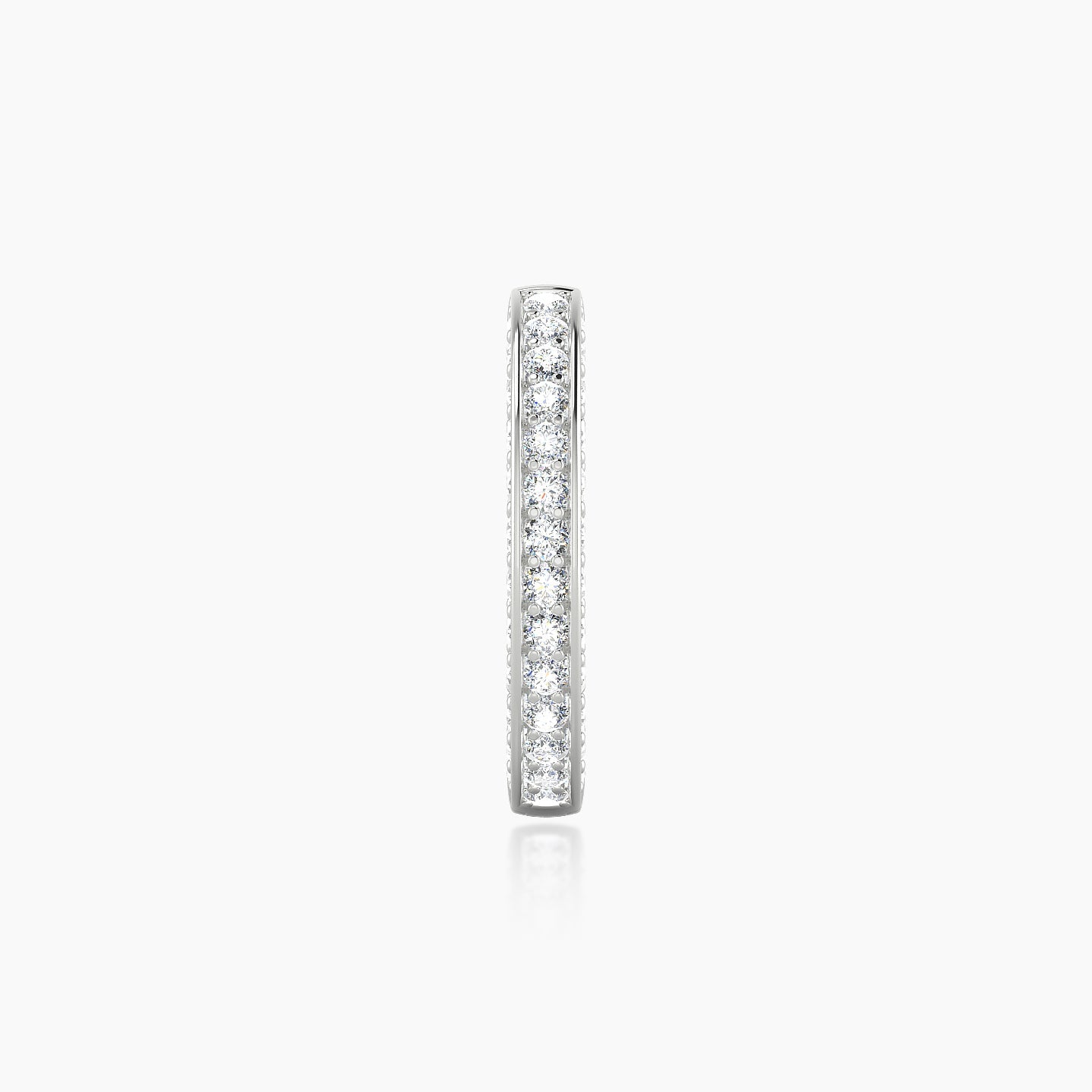 Damia | 18k White Gold 9.5 mm Diamond Hoop Piercing