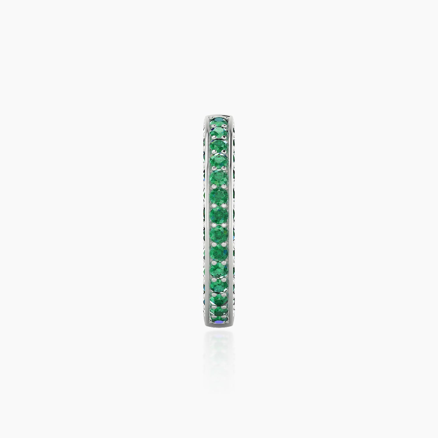 Damia | 18k White Gold 9.5 mm Emerald Hoop Piercing