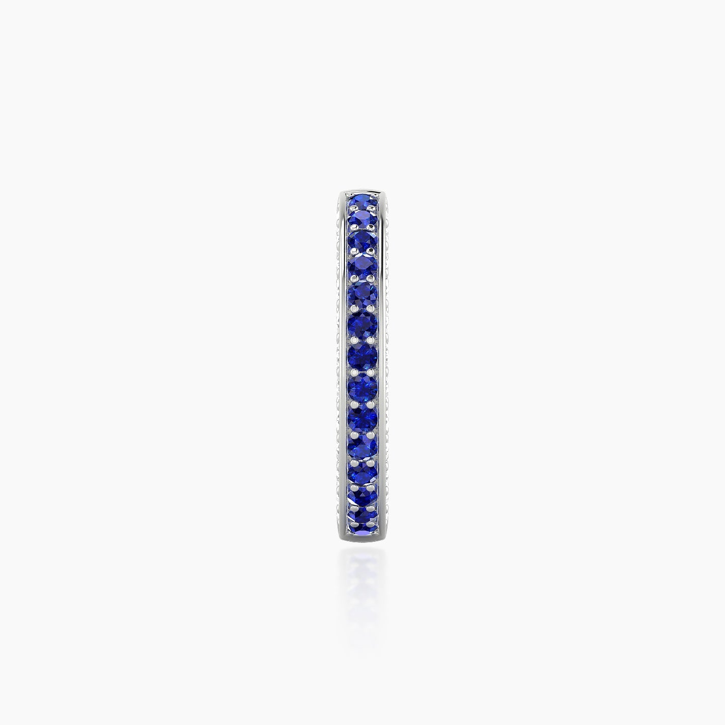 Damia | 18k White Gold 9.5 mm Sapphire & Diamond Hoop Piercing