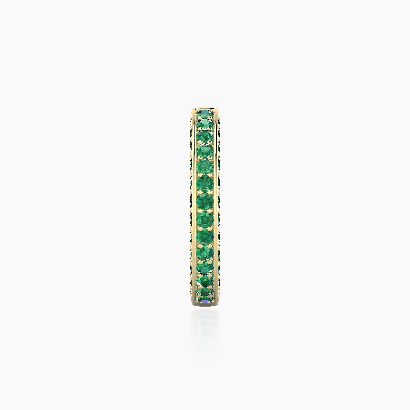 Damia | 18k Yellow Gold 9.5 mm Emerald Hoop Piercing