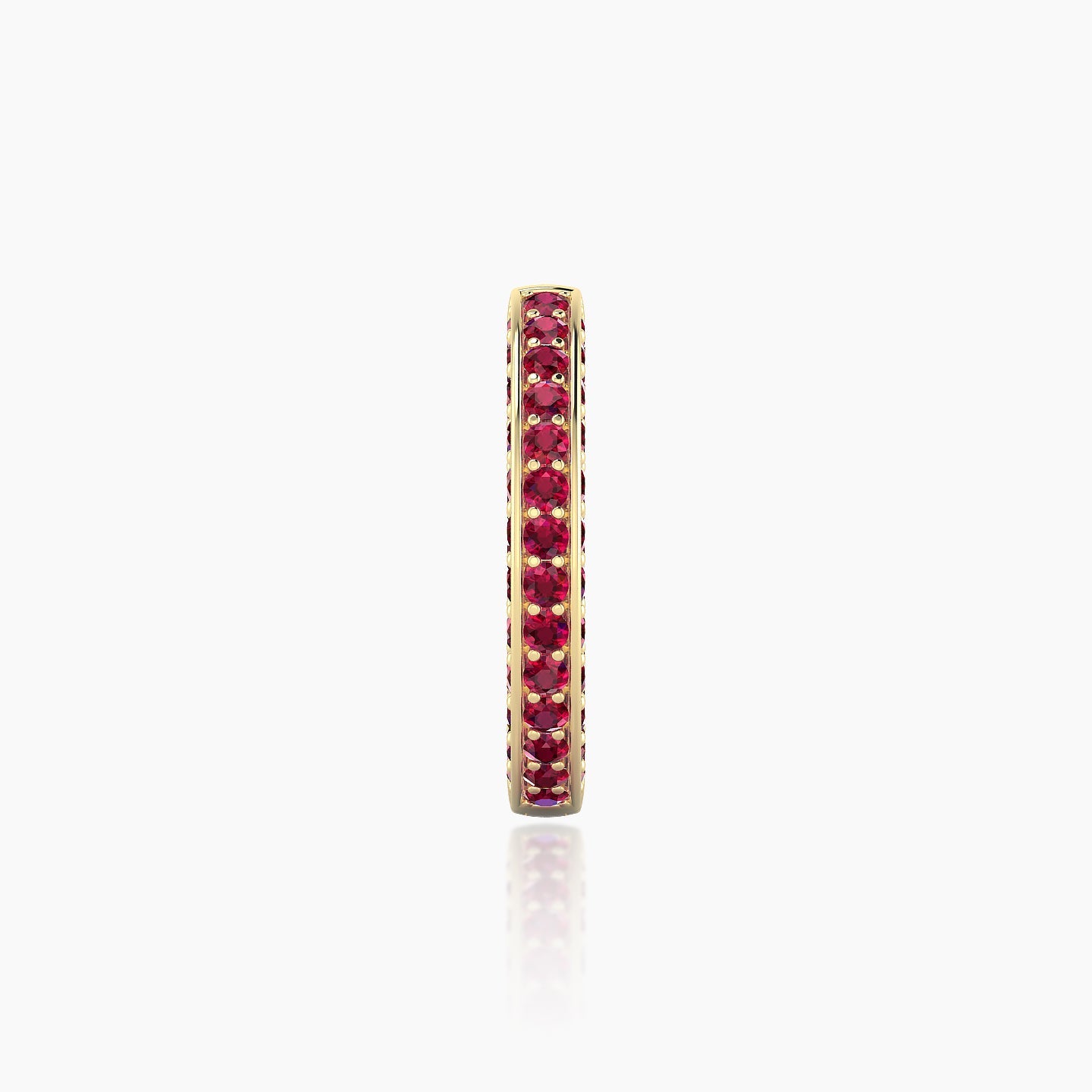 Damia | 18k Yellow Gold 9.5 mm Ruby Hoop Piercing