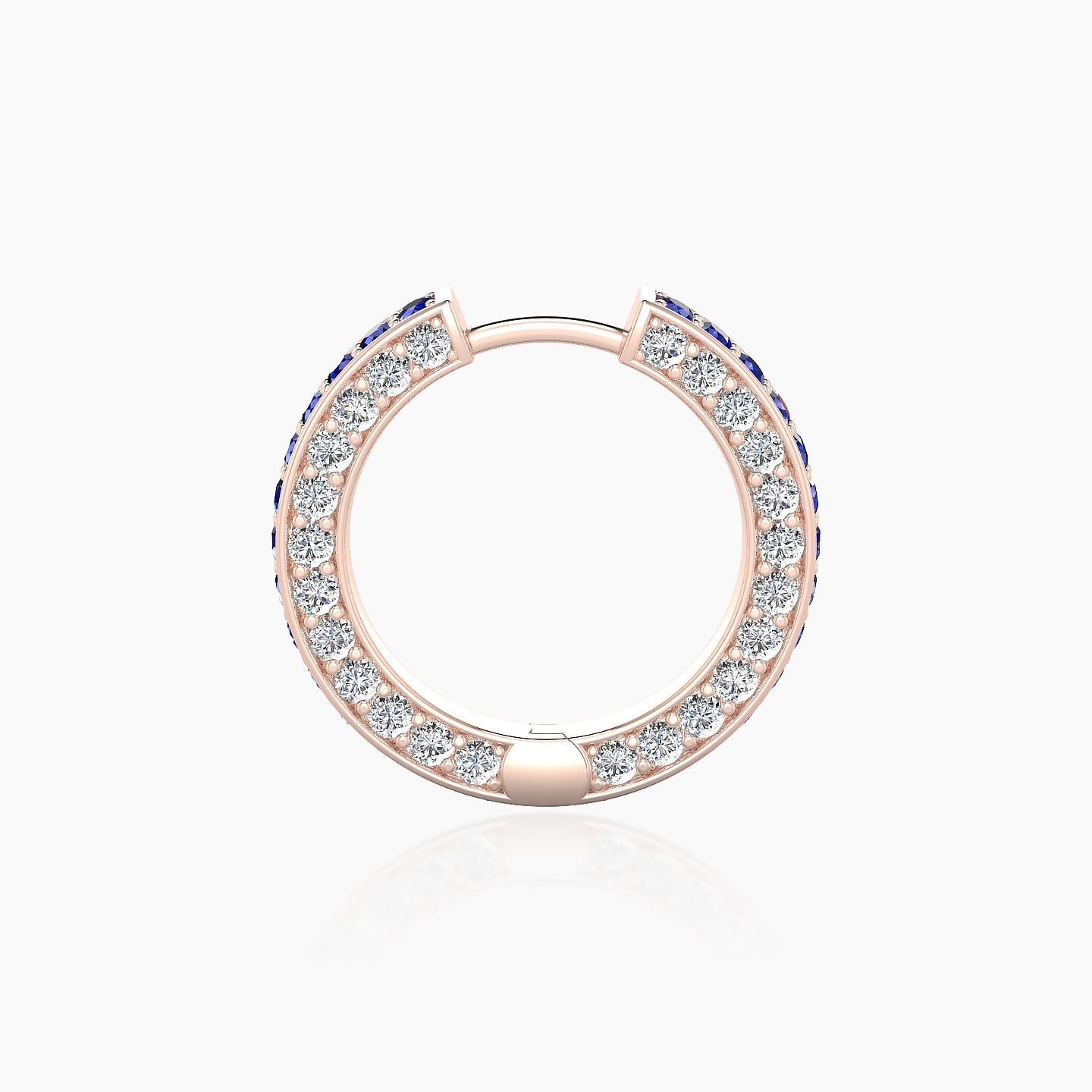 Damia | 18k Rose Gold 9.5 mm Sapphire & Diamond Hoop Piercing