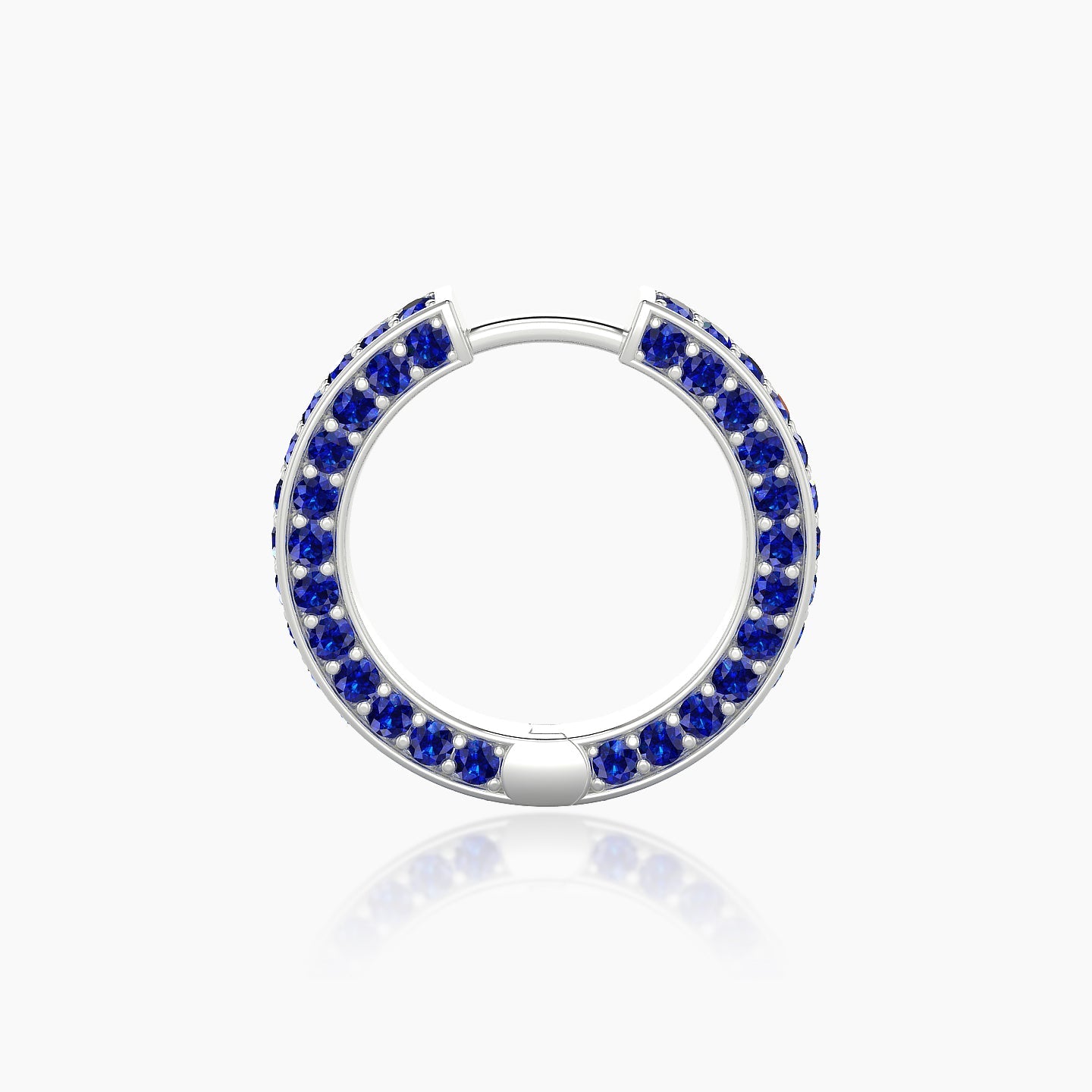 Damia | 18k White Gold 9.5 mm Sapphire Hoop Piercing