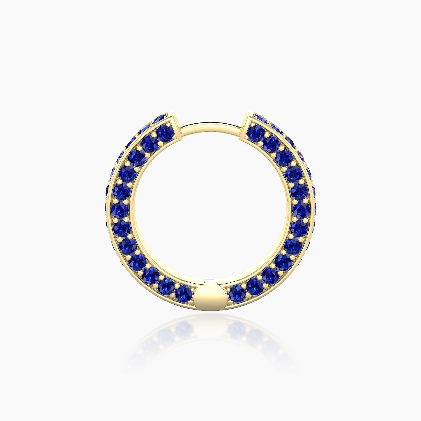 Damia | 18k Yellow Gold 9.5 mm Sapphire Hoop Piercing