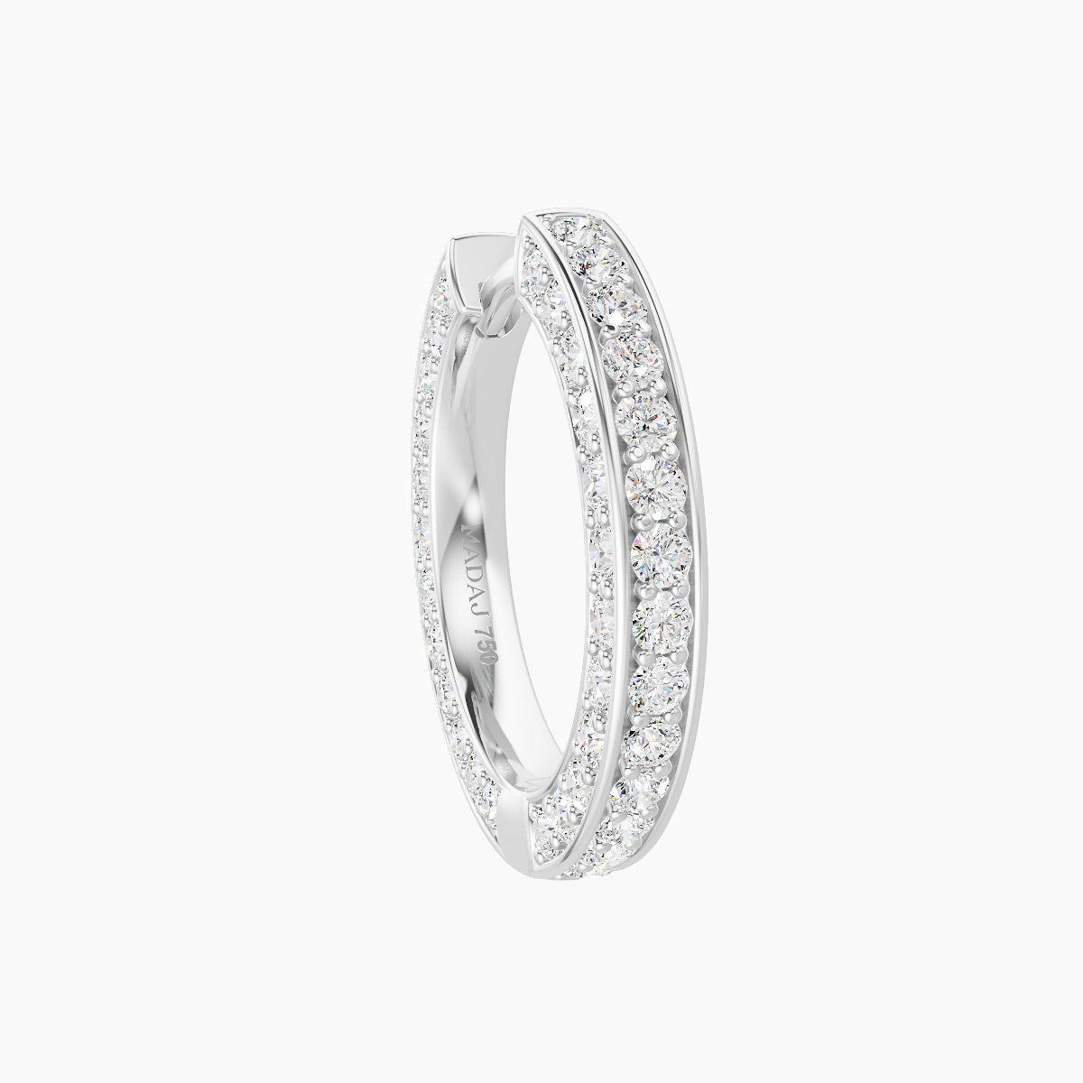 Damia | 18k White Gold 9.5 mm Diamond Nose Ring Piercing