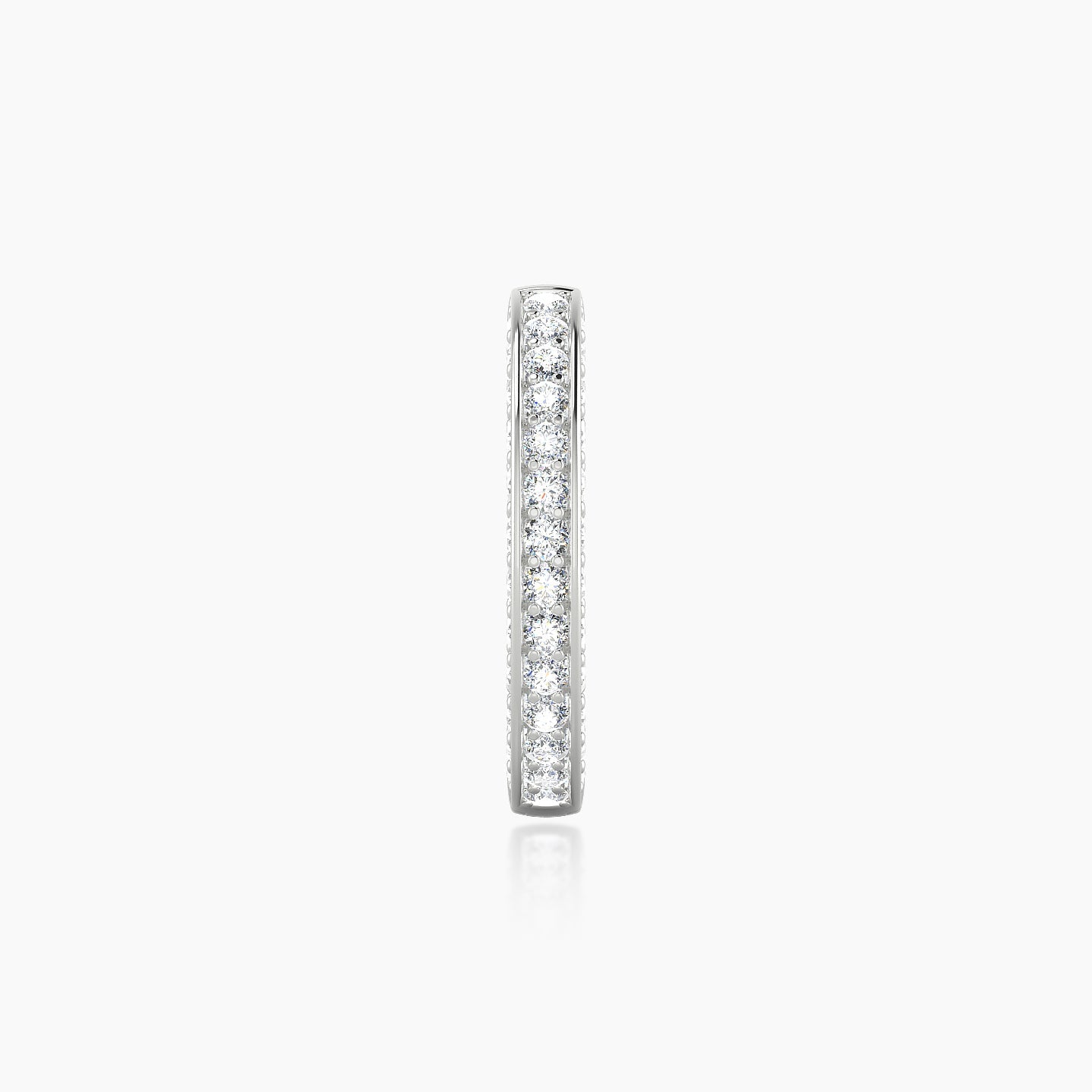 Damia | 18k White Gold 9.5 mm Diamond Nose Ring Piercing