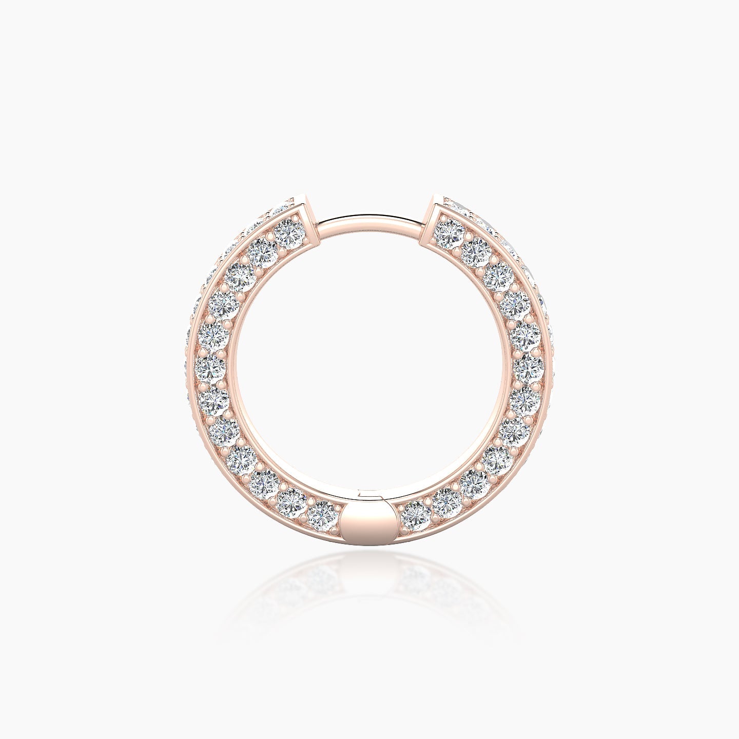 Damia | 18k Rose Gold 9.5 mm Diamond Nose Ring Piercing