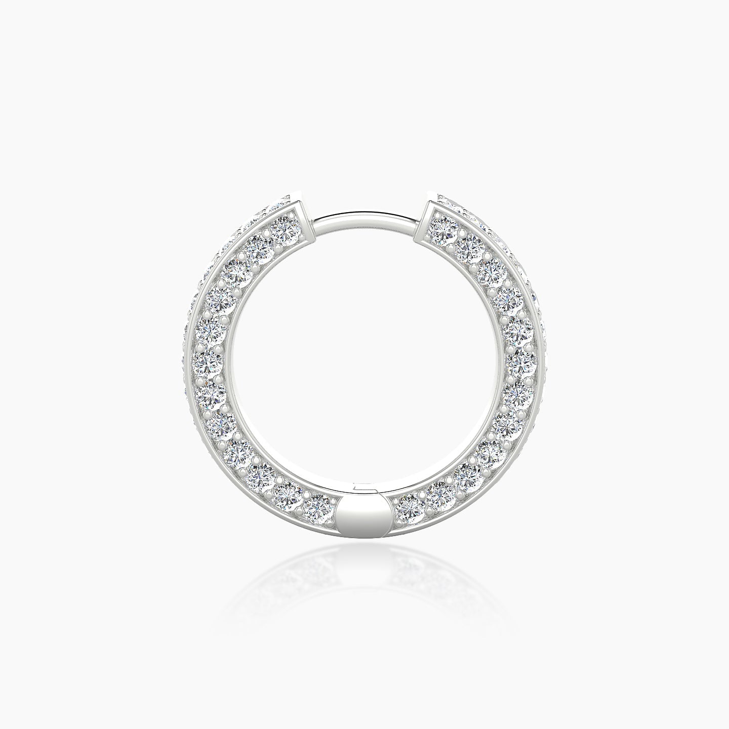 Damia | 18k White Gold 9.5 mm Diamond Nose Ring Piercing