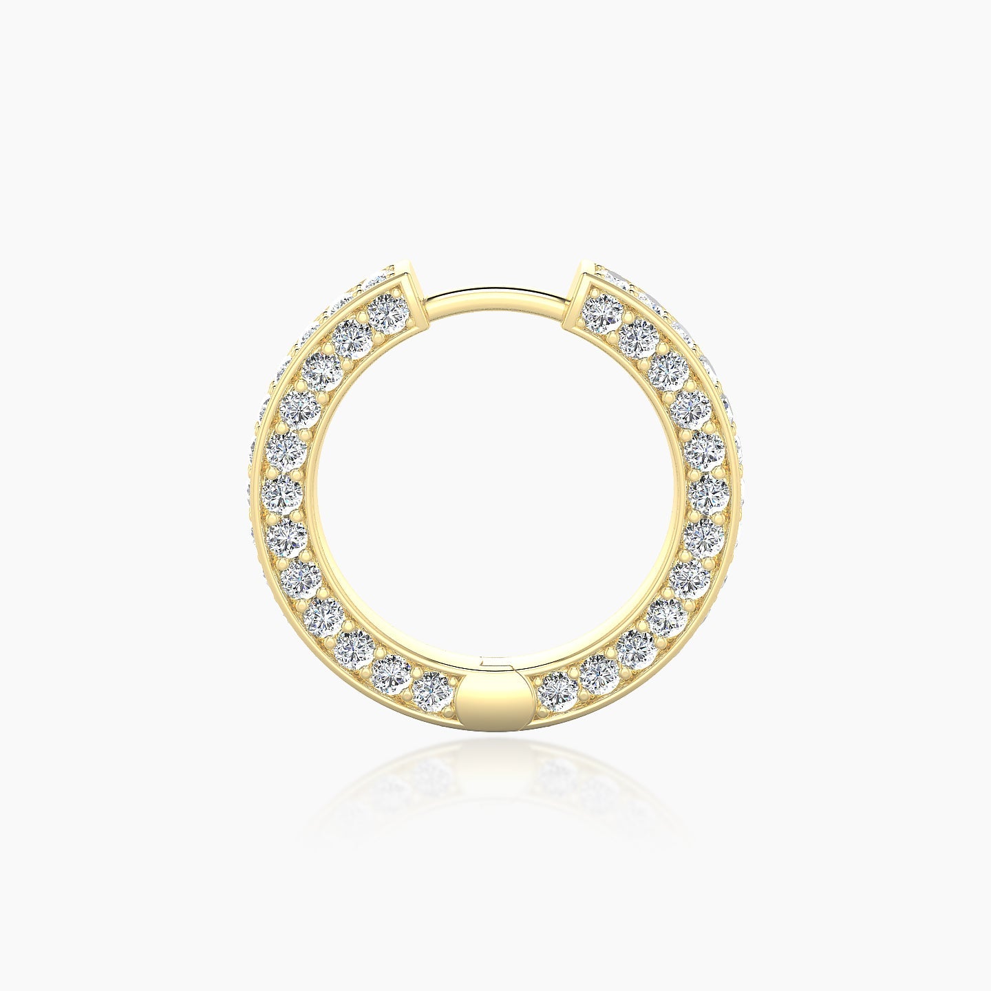 Damia | 18k Yellow Gold 9.5 mm Diamond Nose Ring Piercing