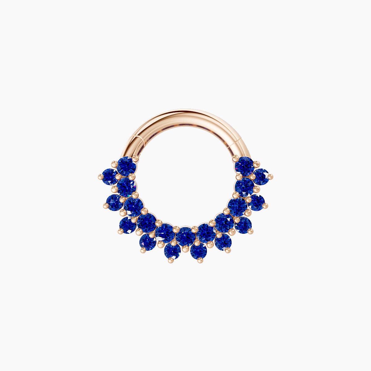 Danae | 18k Rose Gold 6.5 mm Sapphire Daith Piercing
