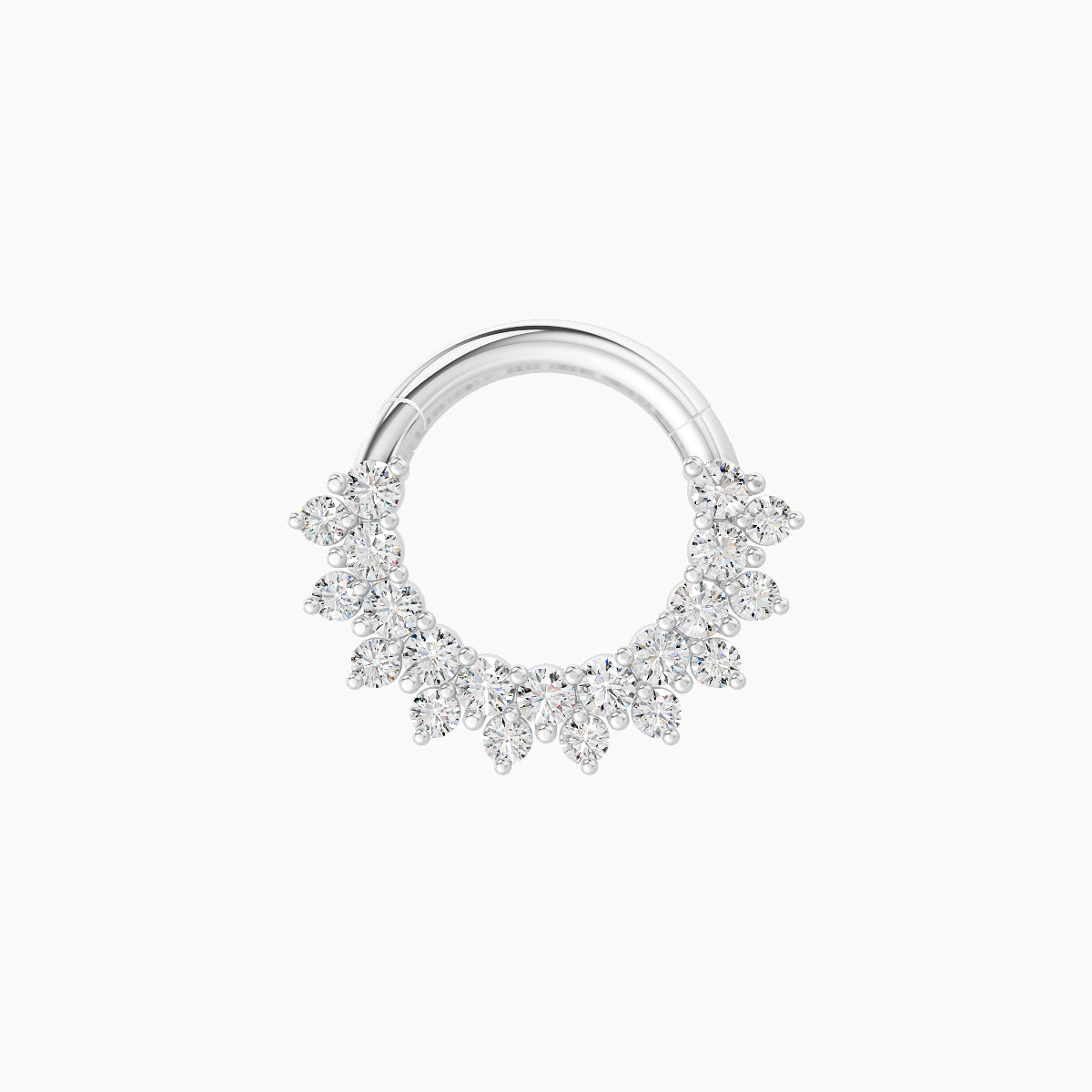 Danae | 18k White Gold 6.5 mm Diamond Daith Piercing