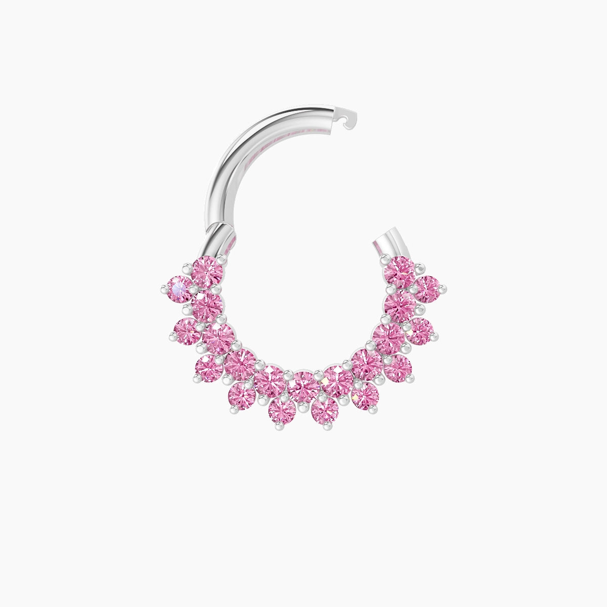 Danae | 18k White Gold 6.5 mm Pink Sapphire Daith Piercing