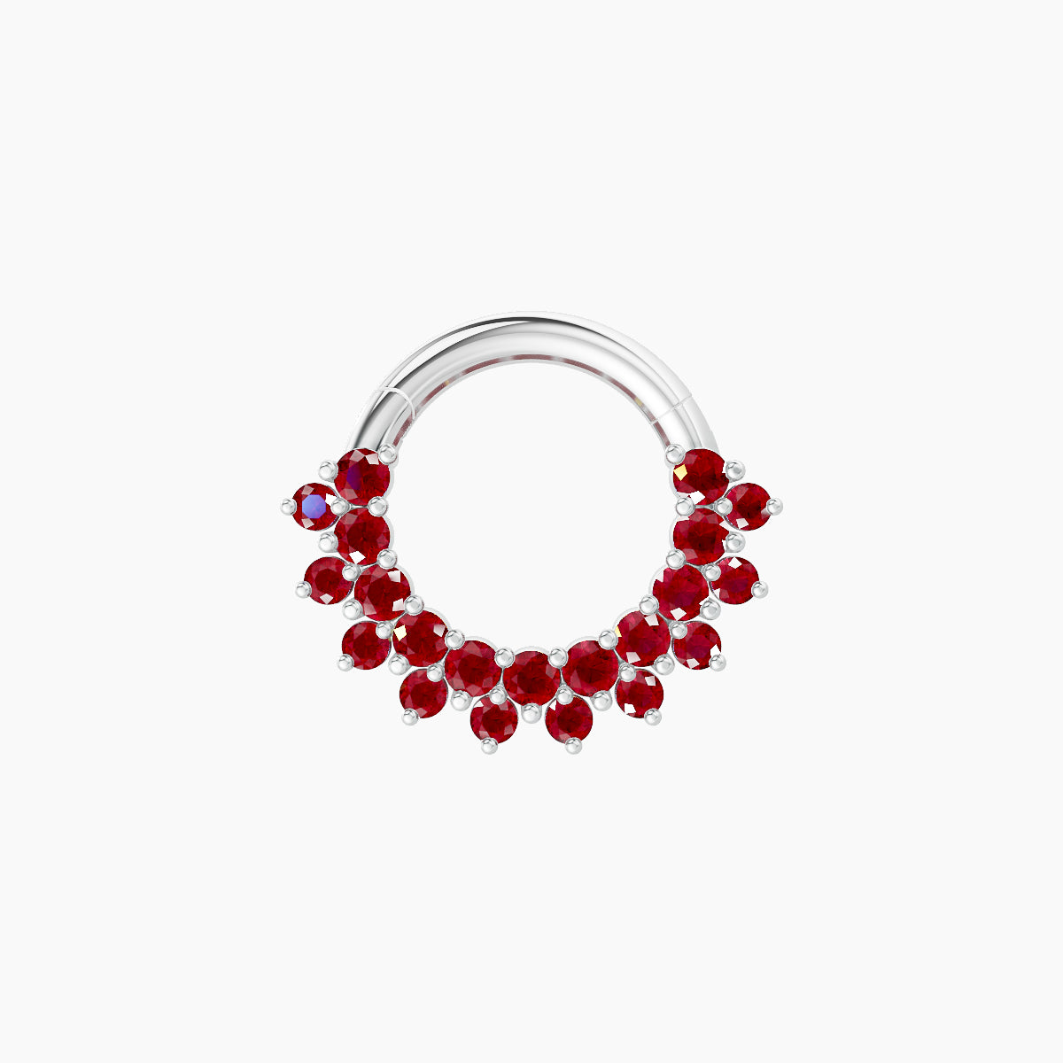 Danae | 18k White Gold 6.5 mm Ruby Daith Piercing