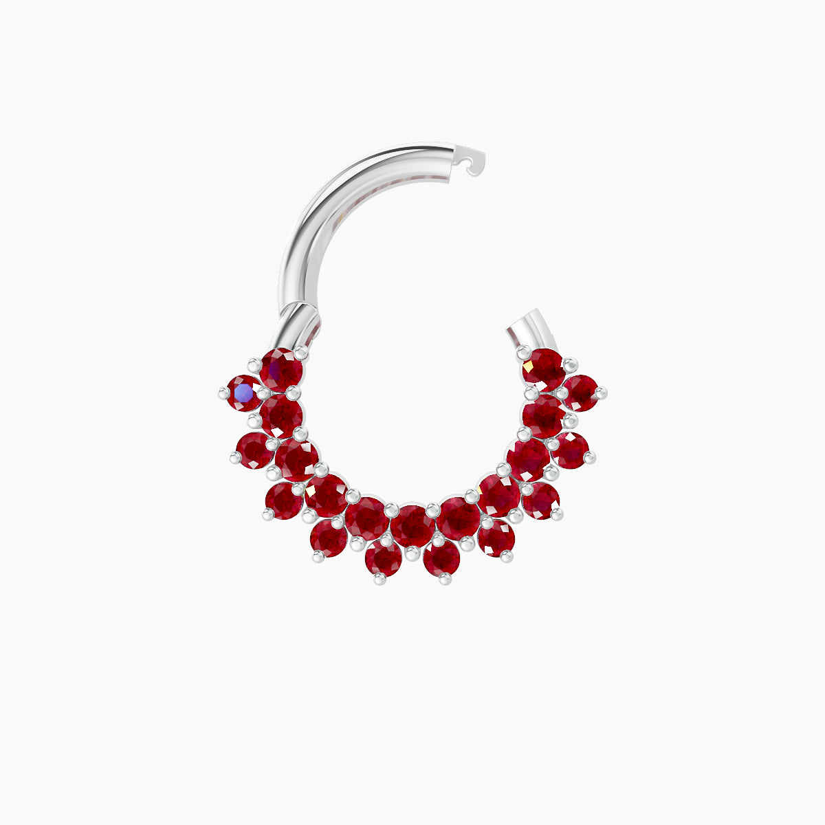 Danae | 18k White Gold 6.5 mm Ruby Daith Piercing