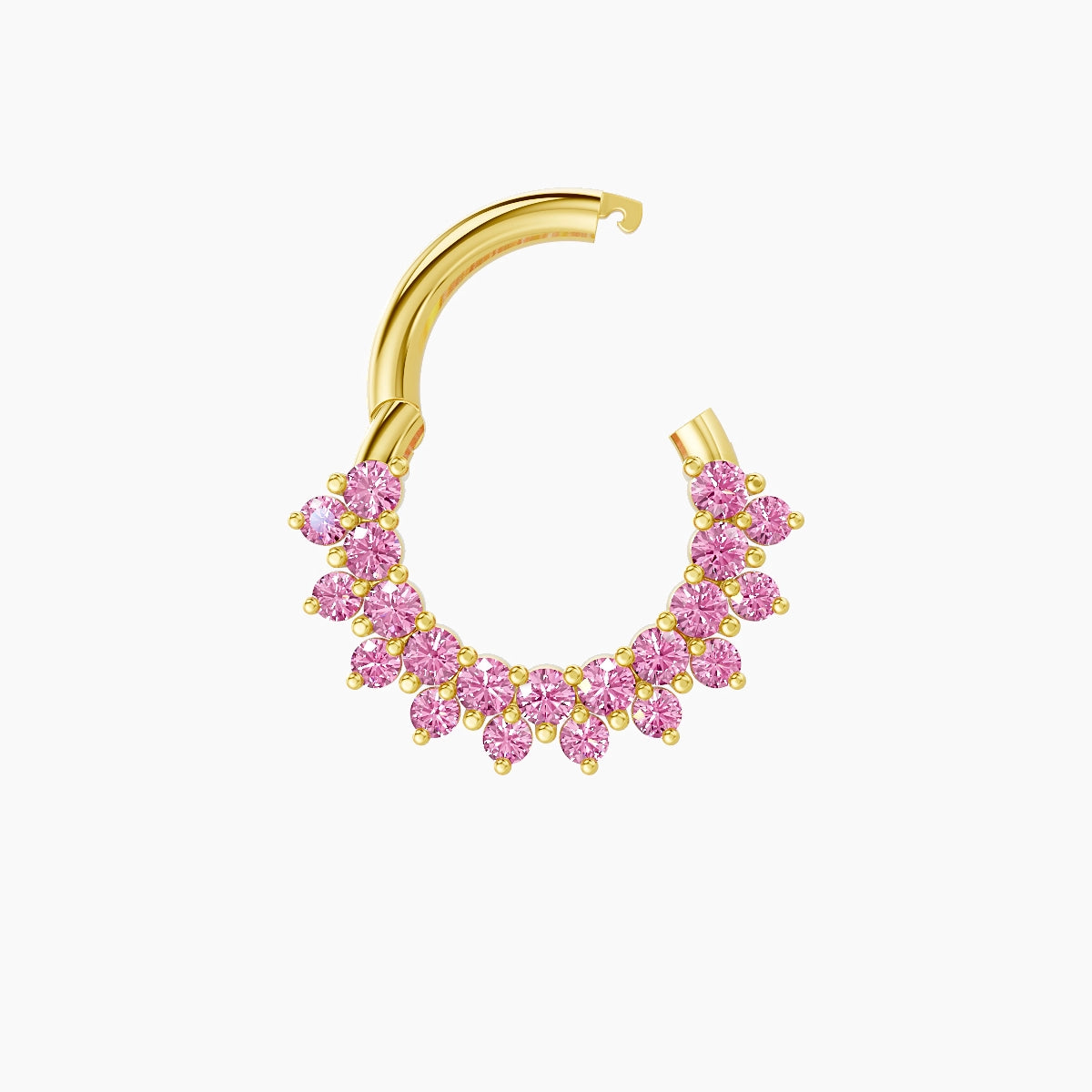 Danae | 18k Yellow Gold 6.5 mm Pink Sapphire Daith Piercing