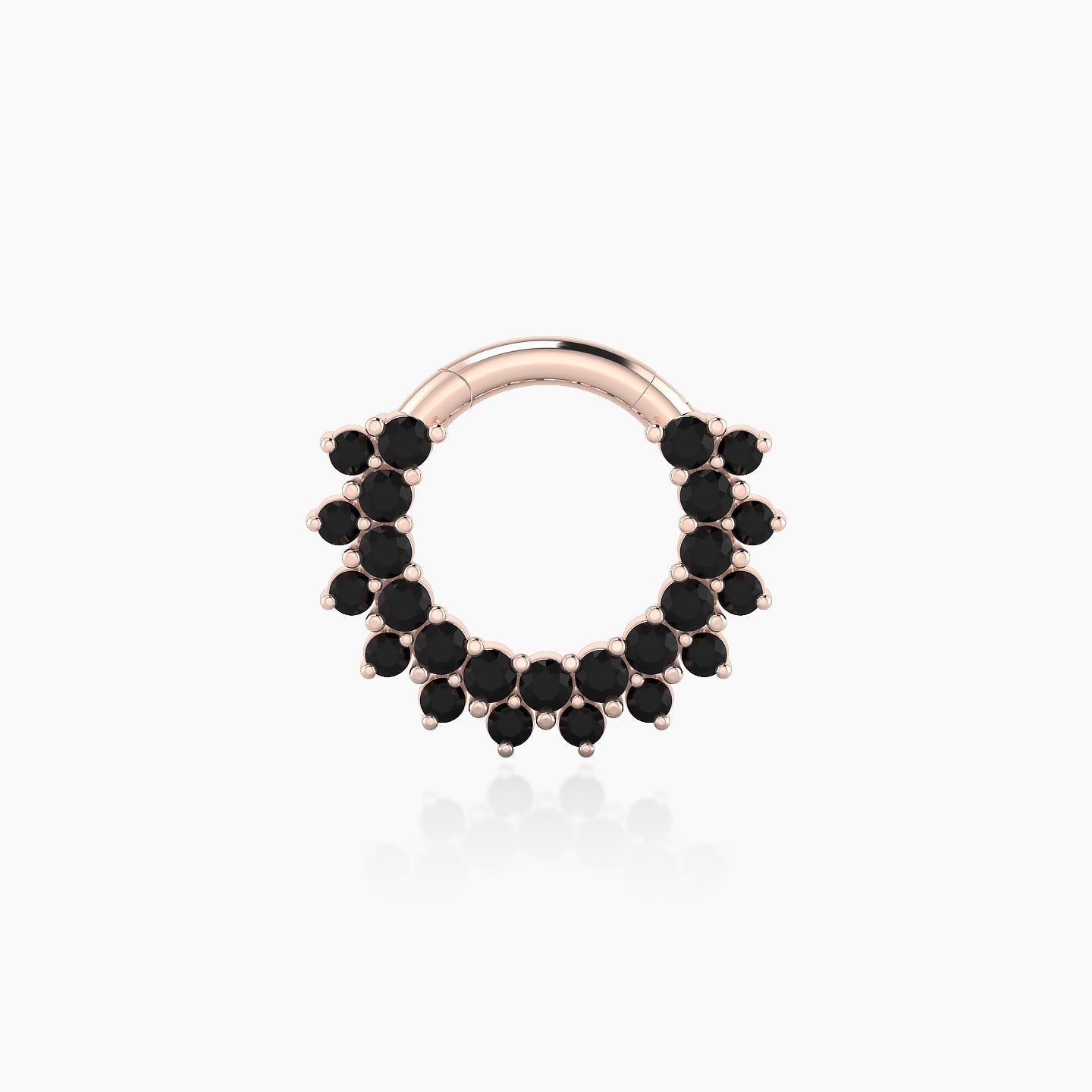 Danae | 18k Rose Gold 6.5 mm Black Diamond Daith Piercing