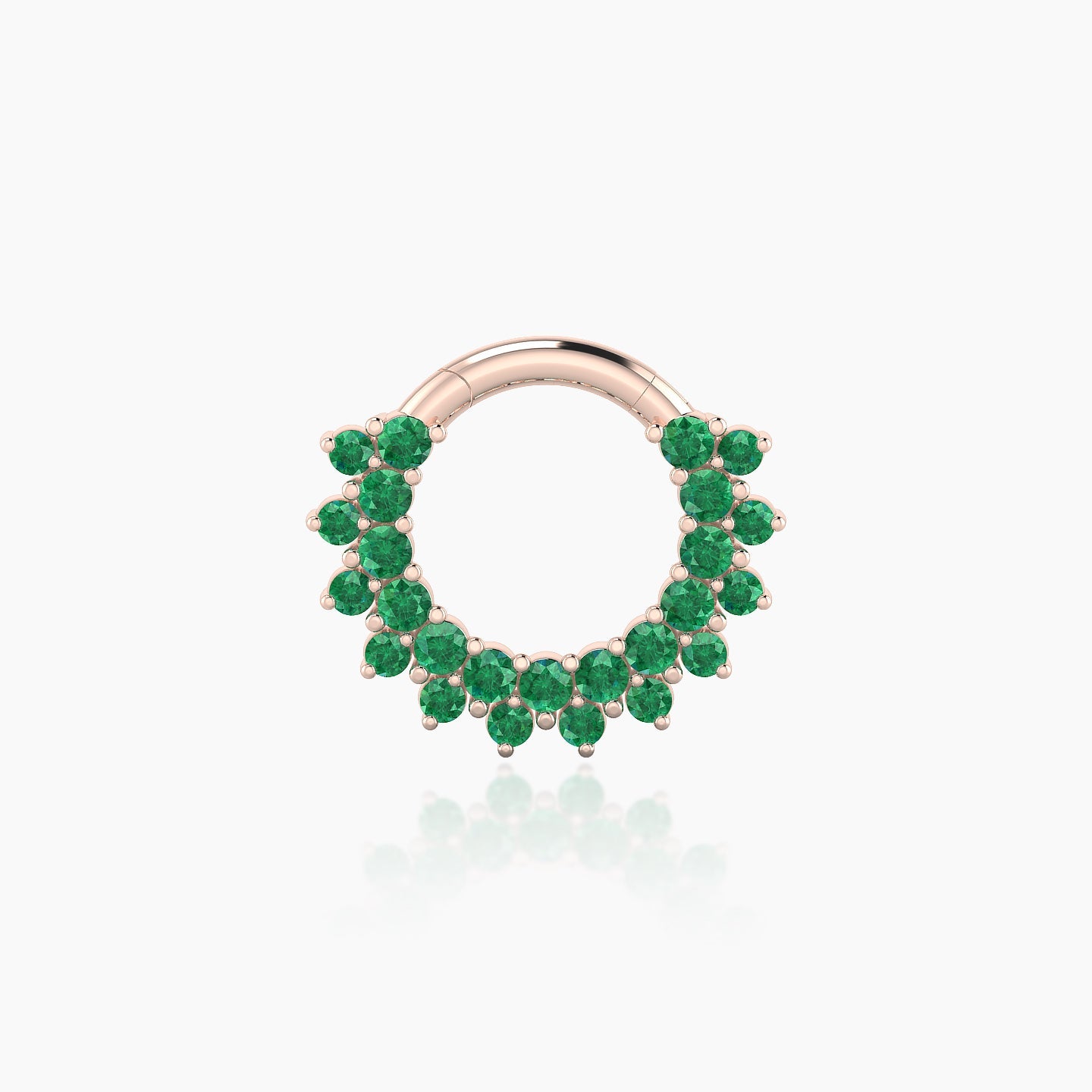 Danae | 18k Rose Gold 6.5 mm Emerald Daith Piercing