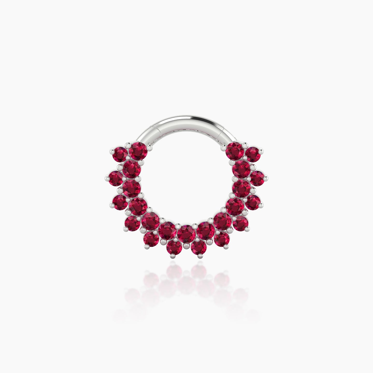 Danae | 18k White Gold 6.5 mm Ruby Daith Piercing