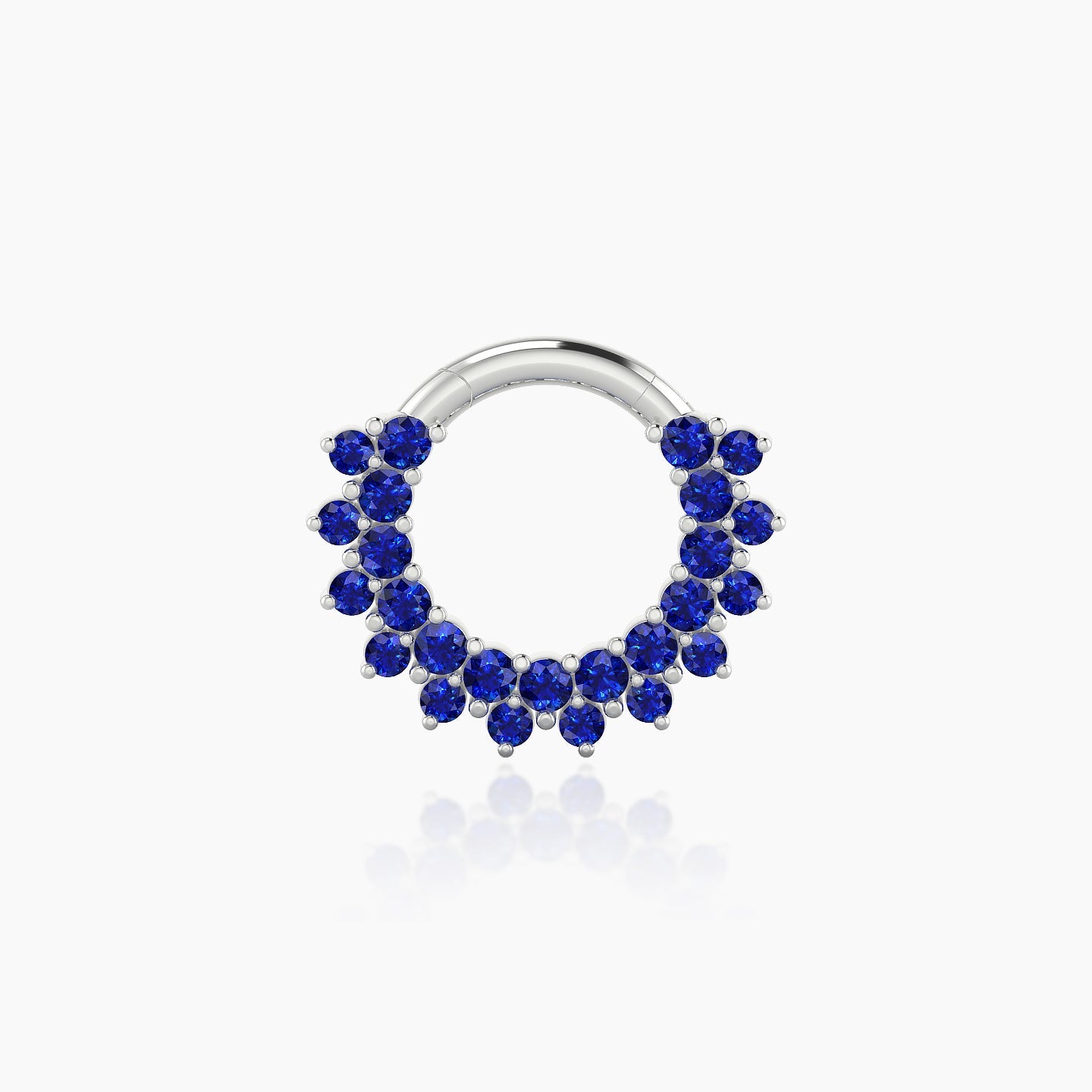 Danae | 18k White Gold 6.5 mm Sapphire Daith Piercing