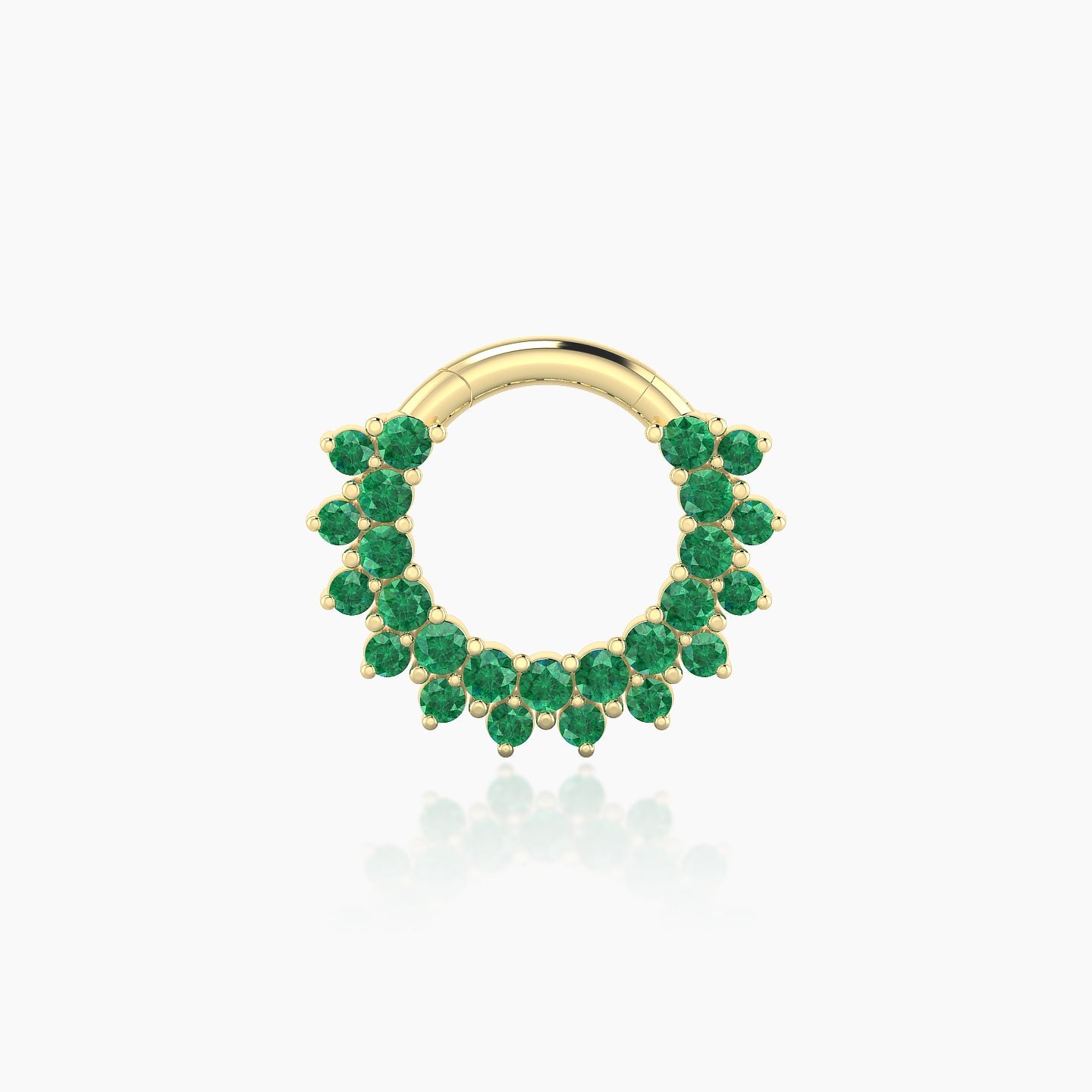 Danae | 18k Yellow Gold 6.5 mm Emerald Daith Piercing