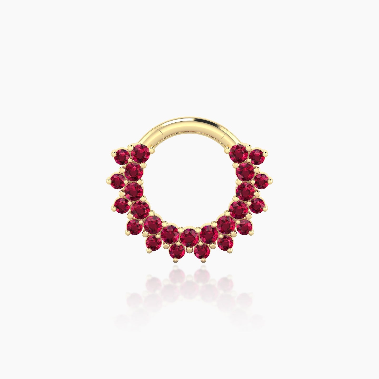 Danae | 18k Yellow Gold 6.5 mm Ruby Daith Piercing