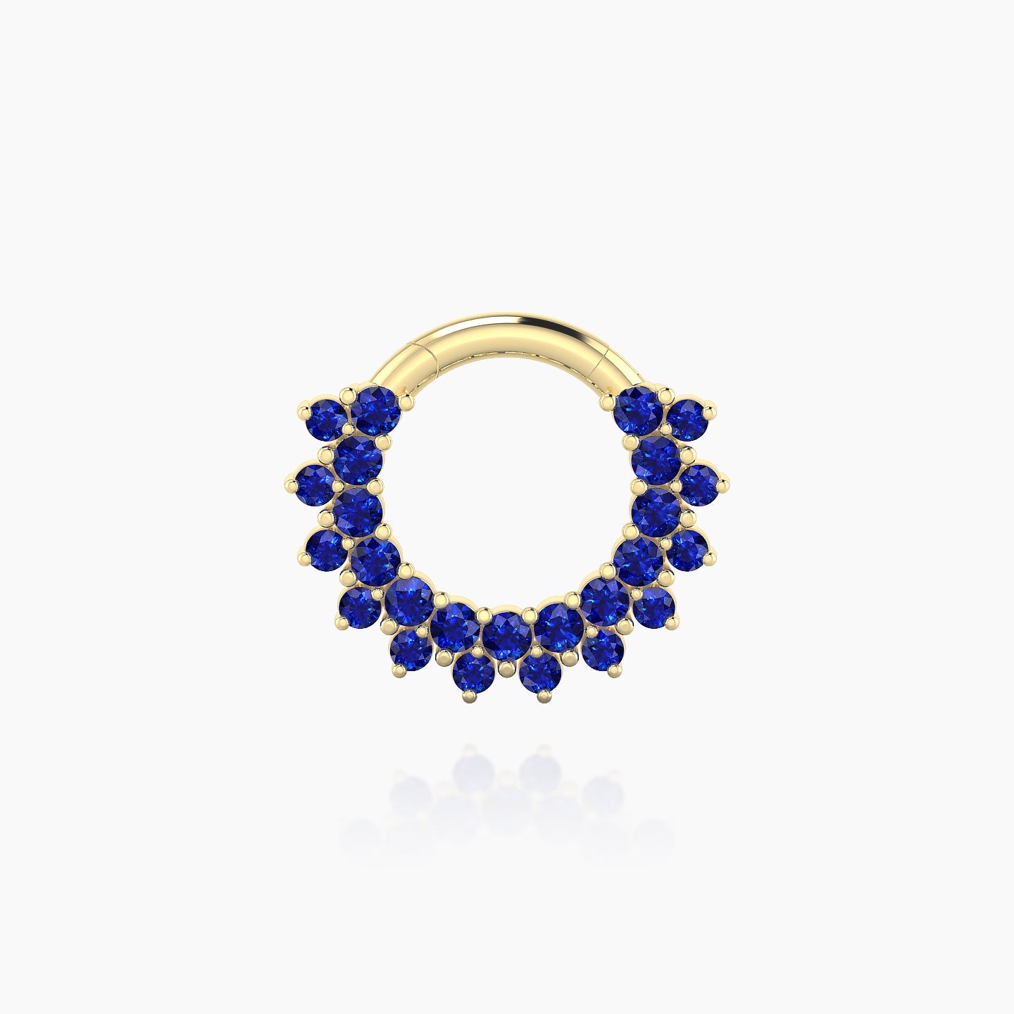 Danae | 18k Yellow Gold 6.5 mm Sapphire Daith Piercing