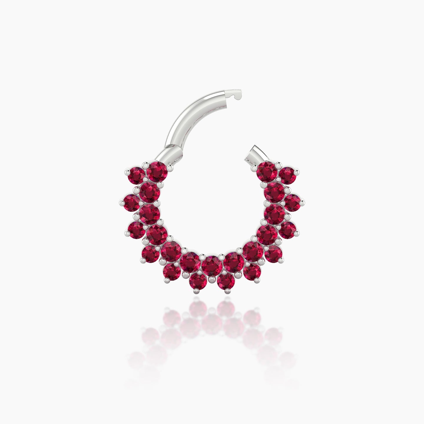 Danae | 18k White Gold 6.5 mm Ruby Daith Piercing