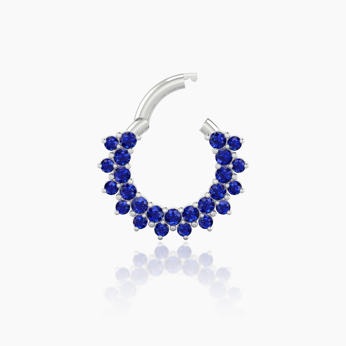 Danae | 18k White Gold 6.5 mm Sapphire Daith Piercing