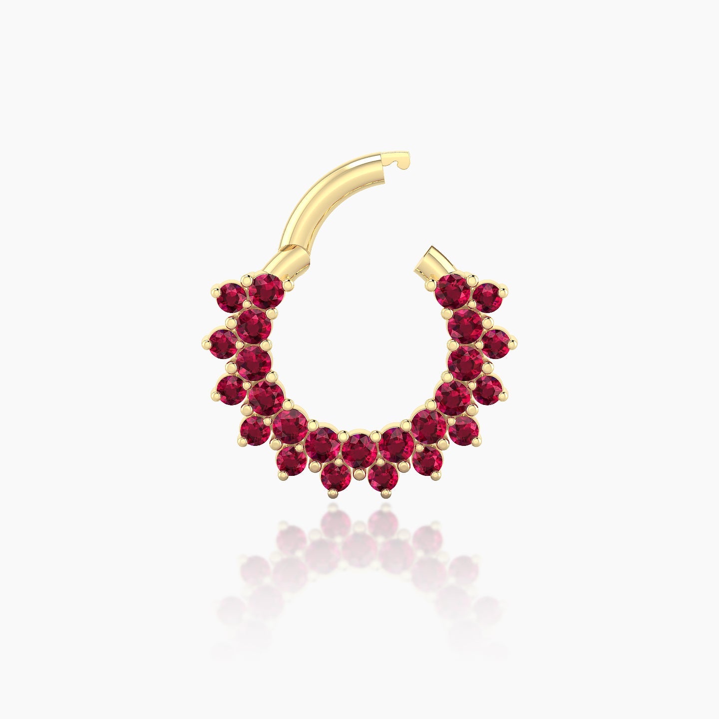 Danae | 18k Yellow Gold 6.5 mm Ruby Daith Piercing