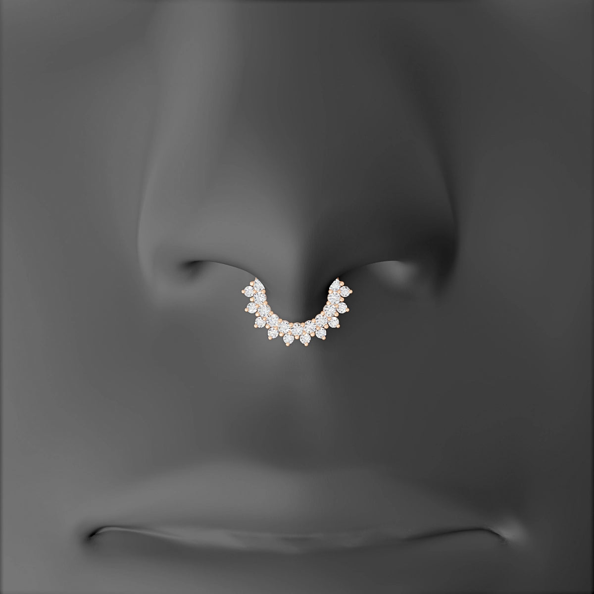 Danae | 18k Rose Gold 6.5 mm Diamond Septum Piercing