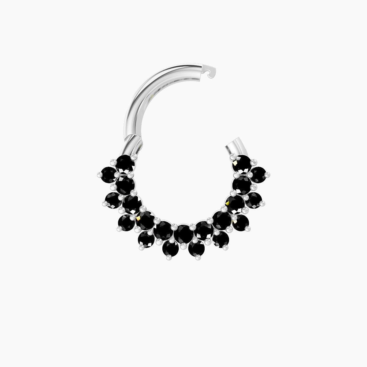 Danae | 18k White Gold 6.5 mm Black Diamond Septum Piercing