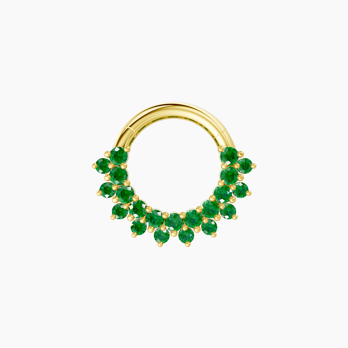 Danae | 18k Yellow Gold 6.5 mm Emerald Septum Piercing