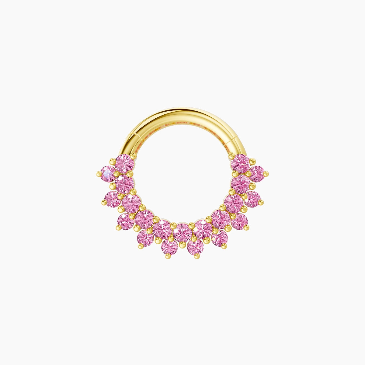 Danae | 18k Yellow Gold 6.5 mm Pink Sapphire Septum Piercing