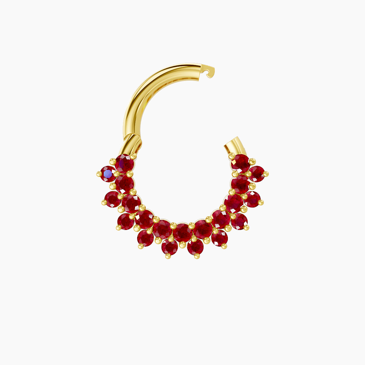 Danae | 18k Yellow Gold 6.5 mm Ruby Septum Piercing