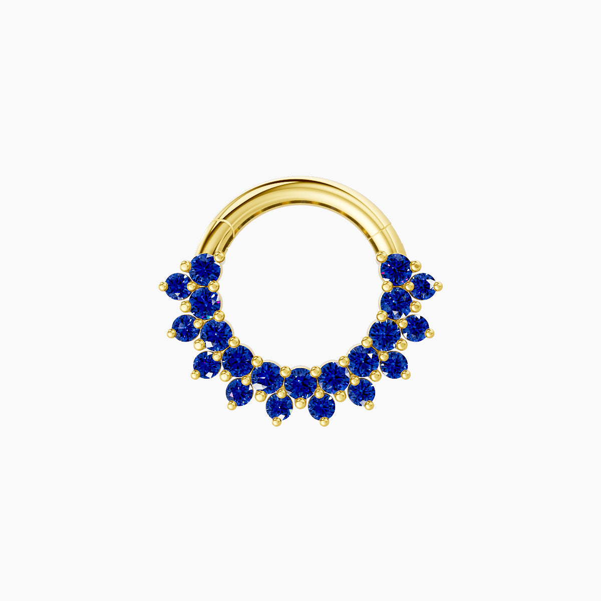Danae | 18k Yellow Gold 6.5 mm Sapphire Septum Piercing