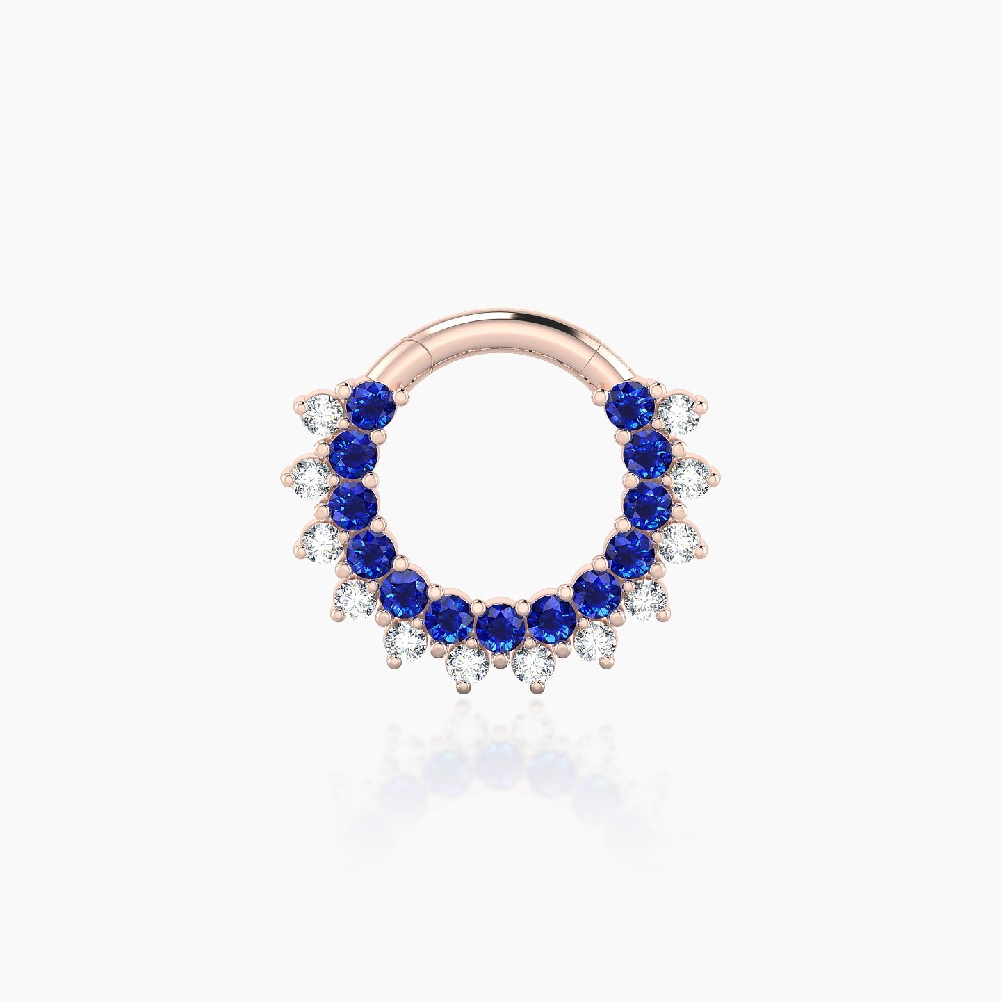 Danae | 18k Rose Gold 6.5 mm Sapphire & Diamond Septum Piercing