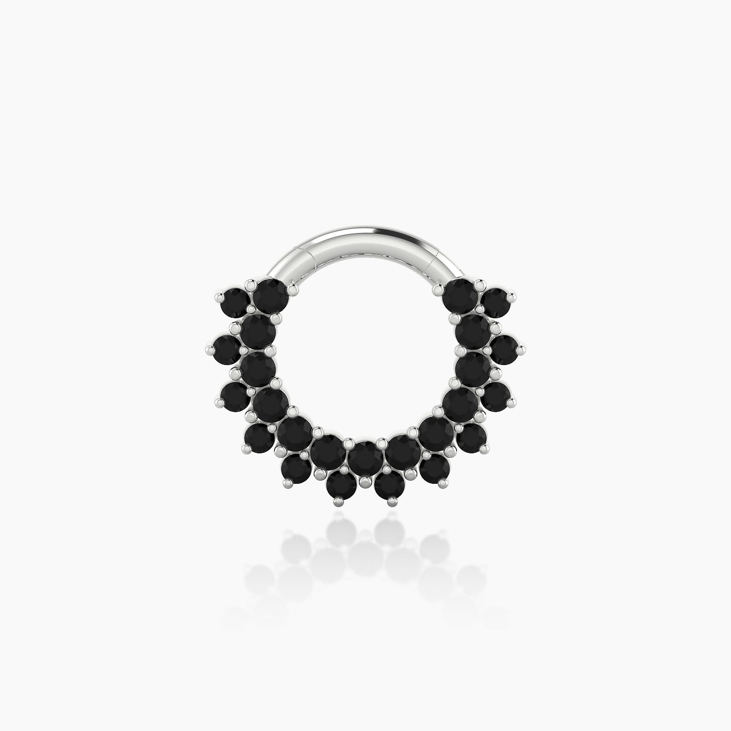 Danae | 18k White Gold 6.5 mm Black Diamond Septum Piercing