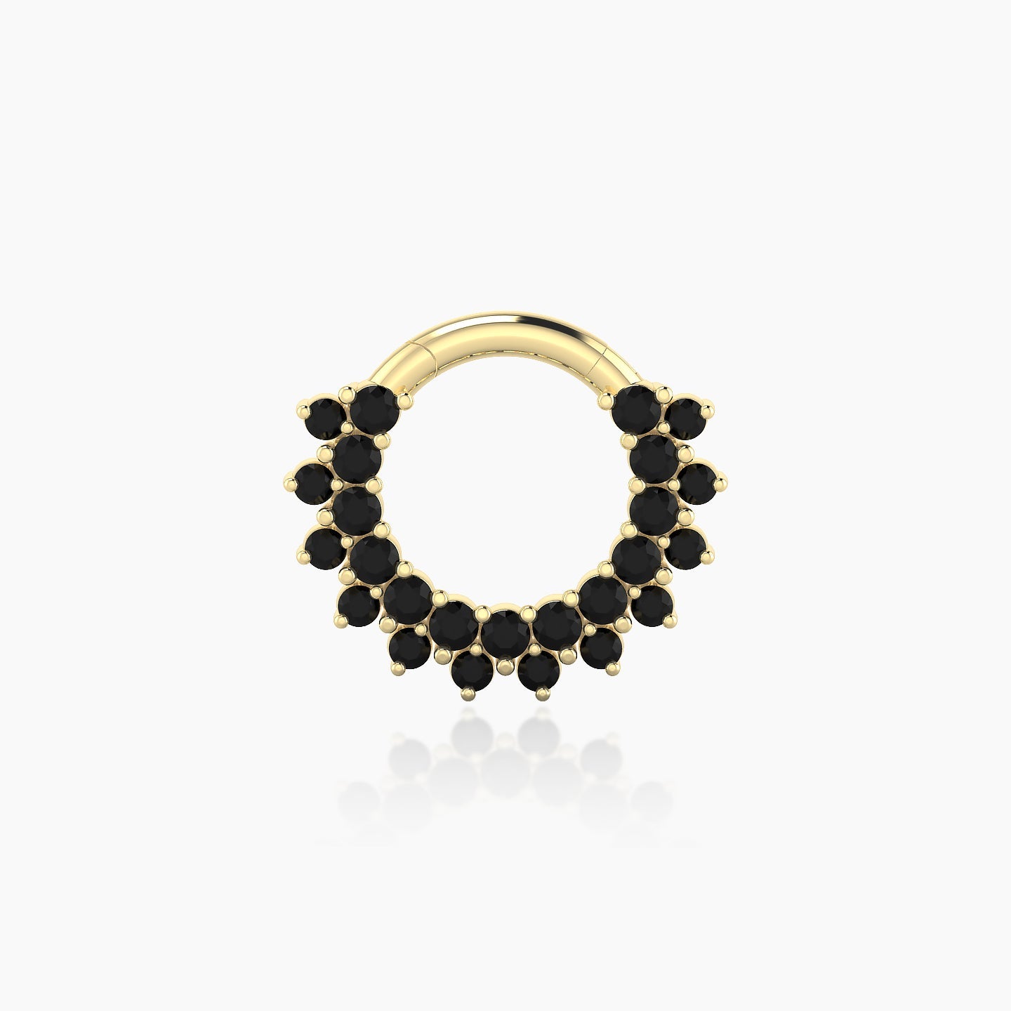 Danae | 18k Yellow Gold 6.5 mm Black Diamond Septum Piercing