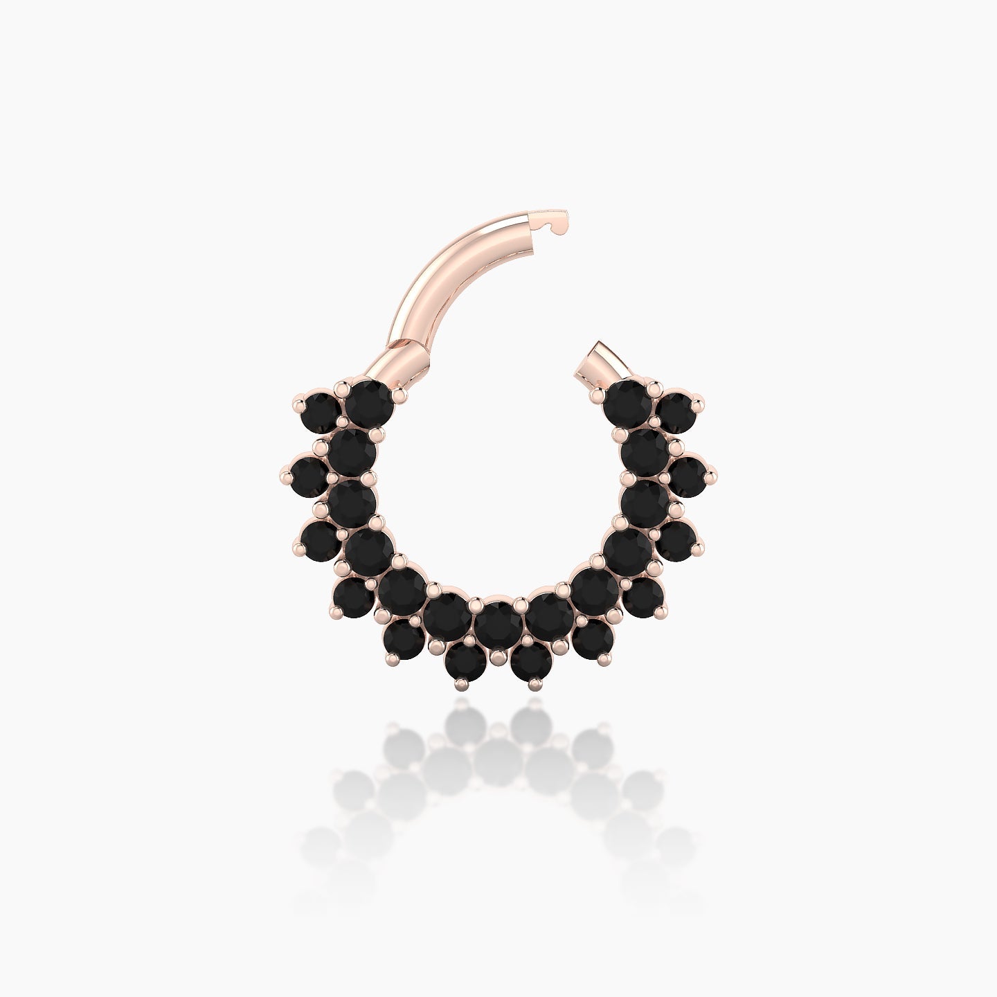 Danae | 18k Rose Gold 6.5 mm Black Diamond Septum Piercing