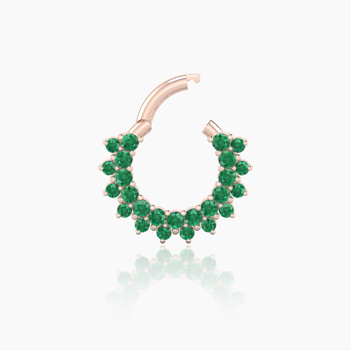 Danae | 18k Rose Gold 6.5 mm Emerald Septum Piercing