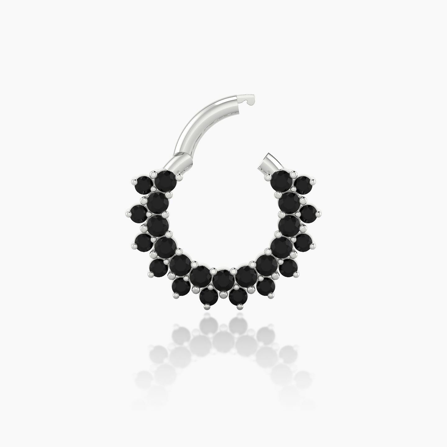 Danae | 18k White Gold 6.5 mm Black Diamond Septum Piercing