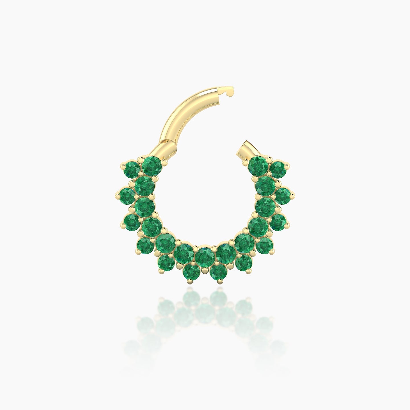 Danae | 18k Yellow Gold 6.5 mm Emerald Septum Piercing